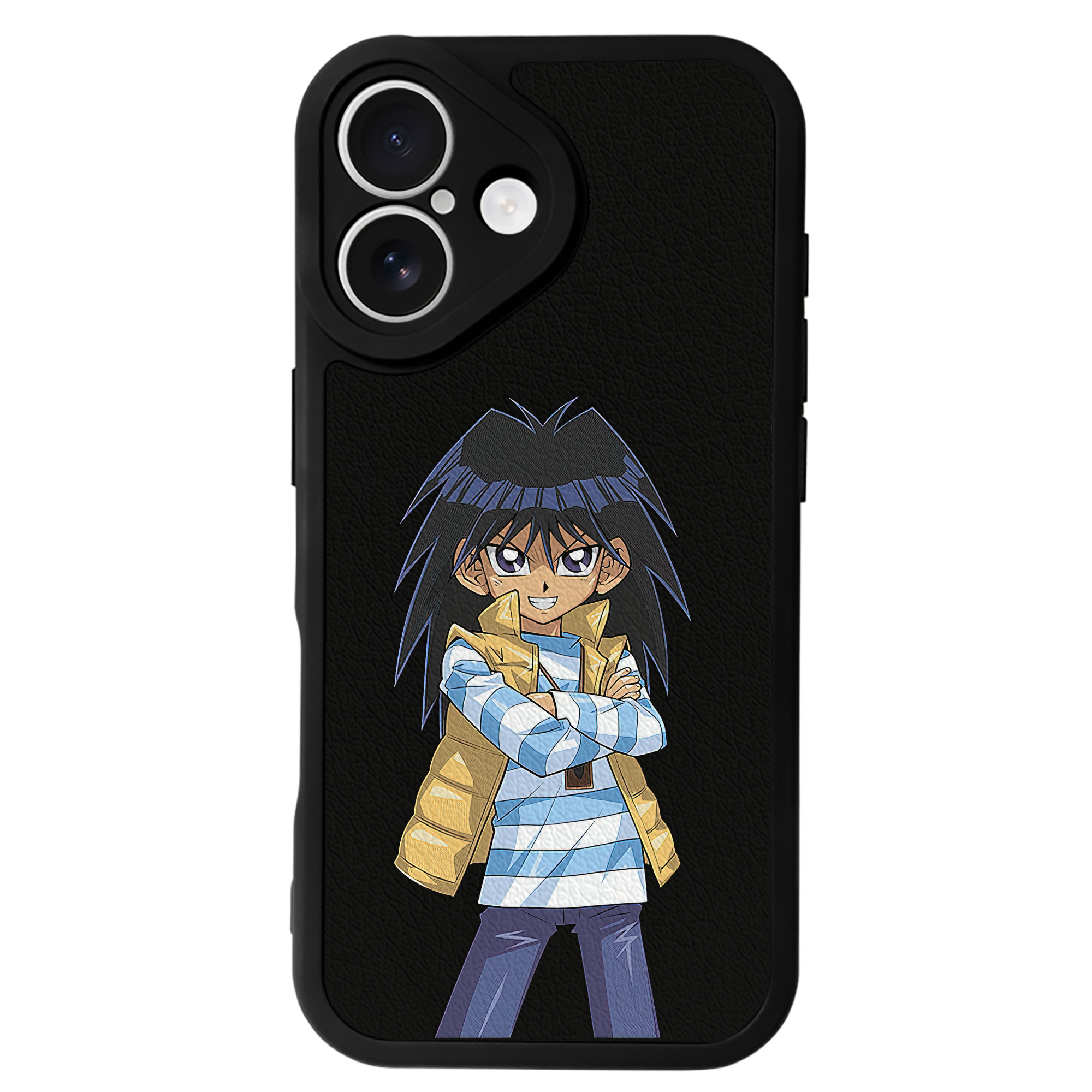 （画像用） 遊☆戯☆王 Yu-Gi-Oh! 【iPhone 16シリーズ対応】シリコンスマホケース（レザー調） 材質：シリコン